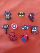 Przypinki ozdoby zawieszki do butów typu crocs 9 sztuk Spiderman