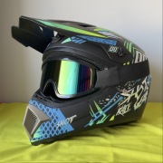 Kask rowerowy / motocross / cross XL 61-62 cm + gogle | gotowy do jazdy