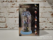 Miniaturowy domek w akrylowej tubie HERBACIANE PRZYJĘCIE DIY LED 3D