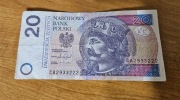 Banknot obiegowy 20zl Seria CA2933222
