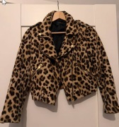 Kurtka ramoneska Zara panterka XS, bawełna