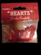 Konfetti czerwone serduszka 10 g 