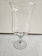 Wazon szklany na nodze duży wazon ze szkła vintage grube szkło unikat