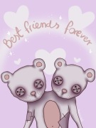 Plakat A3 pluszowe misie -Best friends forever-