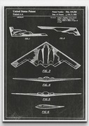 Plakat Bombowiec Northrop B-2 Spirit szkic, bez ramy