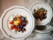 Porcelanowe talerze z owocami Rosenthal Maria, zestaw 6 szt, unikat 