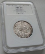 Zygmunt III Waza ort Gdańsk 1624 przebitka z 1623  lustro nieobiegowy