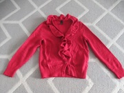 Benetton Class sweter czerwony 86 92 wełna święta