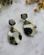 Duże geometryczne kolczyki z gliny polimerowej