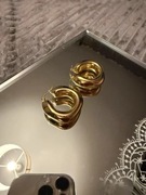 Kolczyki dmuchane złote glamour