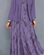 FIOLETOWA Sukienka + lekki żakiet z nadrukiem / wiosenna 3XL