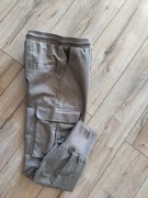 Spodnie damskie S młodzieżowe beżowe joggery 164 bojówki pas78