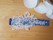 Podwiązka ślubna koronkowa coś niebieskiego