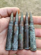 Łuski z czubkami polskie Mauser 34 rok.