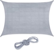 RELAXDAYS SZARY PROSTOKĄTNY ŻAGIEL OGRODOWY OSŁONA SŁONECZNA 4X6M Nr 33