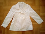 Płaszczyk krótki dziewczęcy biały z podszewką, Dunnes, 5 lat 110 cm / 5 lat