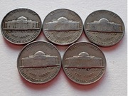 USA zestaw 5 centów Jefferson nickel