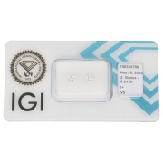 Brylanty-Diamenty 2. szt, nowe, 0.34 ct-okrągły-I+,VS-certyfikat (IGI)