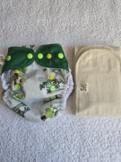 Kieszonka one size Kokosi żabki+gratis, pieluchy wielorazowe