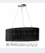 Lampa wisząca azzardo sidney czarna owalna 1982 2 sztuki 