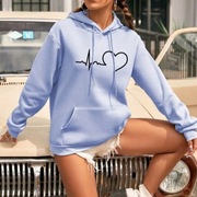 Bluza z kapturem baby blue S