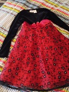 Bordowa czarna wizytowa sukienka w kwiatki Blueberi  boulevard 12