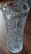 PIĘKNY WYSOKI 28cm kryształowy WAZON 1,8 kg - Kunsztowny i SMUKŁY -jak NOWY