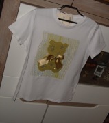 -T-SHIRT- z Miśkiem_ kokarda cyrkonie r. M/L