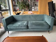 Sofa Slender trzyosobowa welurowa