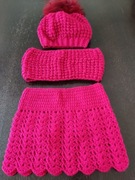 Komplet szydelkowy dla dziewczynki