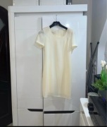 Letnia sukienka Pola M 38 kremowa – klasyczna, minimalistyczna