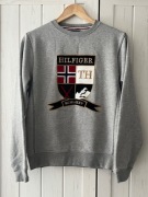 Męska bluza Tommy Hilfiger S z herbem szara 