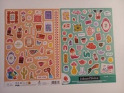 Naklejki planer scrapbooking DecoTime 2 szt. arkusze A4 - świeczki impreza