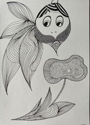 Obraz "os" ręcznie wykonany