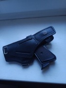 Pokrowiec kabura na pistolet ze skóry czarna (nowa)