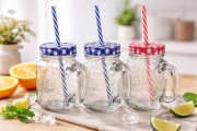 Szklanki ze słomką do koktajli ice cafe cena za 3 sztuki  koktajle matcha 