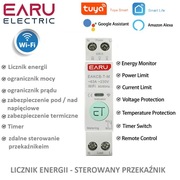 Licznik energii DIN 63A WIFI TUYA Smart przekaźnik