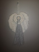 Aniołek na choinkę, anioł stróż, makrama, boho