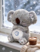 Pluszowa Koala Świecąca Oddychająca Maskotka Miękka Szara 28 cm