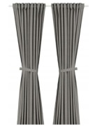 IKEA LENDA 140x300 ZASŁONY Z WIĄZANIEM KOMPLET ZASŁON NOWE SZARE
