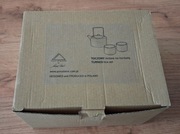 Ćmielów Design Studio Zestaw do herbaty Toczony czarny – 3 el.