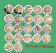 5 zł komplet 22 szt. 2014-2025 Mennicze w kapslach