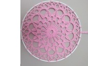 ozdoba na ścianę/ okno - serwetka w obręczy