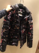 Kurtka puchowa tommy jeans hilfiger S 36 w kwiaty