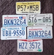 6 sztuk tablic Amerykańskich USA Oryginały