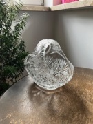 Koszyk kryształowy unikat Huta PRL Półmisek