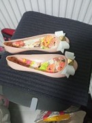 Damskie Gumowe balerinki roz 38,5 różowe