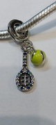 Charm tenis zawieszki charms srebro 925