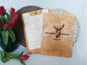drewniana podkładka pod menu A4 A5