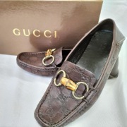 Gucci Leather Bamboo Mokasyny